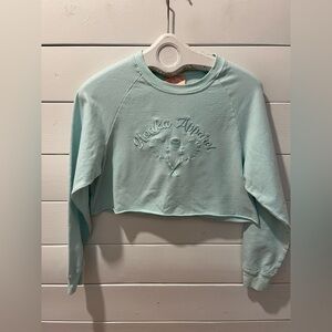 💚 HOAKA APPAREL Cropped Sweatshirt – Mint Green (Size S)